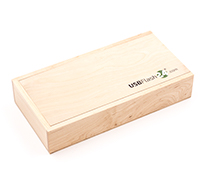 Photo Box Rectangle USB Stick Verpackung aus Holz