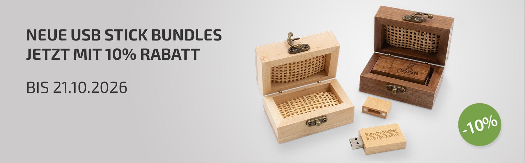 Von 20.02. bis 12.03.2024: Neue USB Stick Bundles mit 10% Rabatt